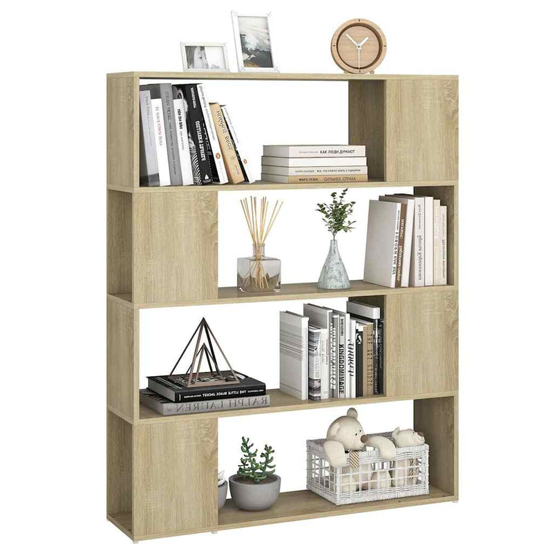 Bibliotecă/Separator cameră, stejar sonoma, 100x24x124 cm