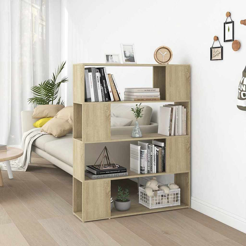 Bibliotecă/Separator cameră, stejar sonoma, 100x24x124 cm