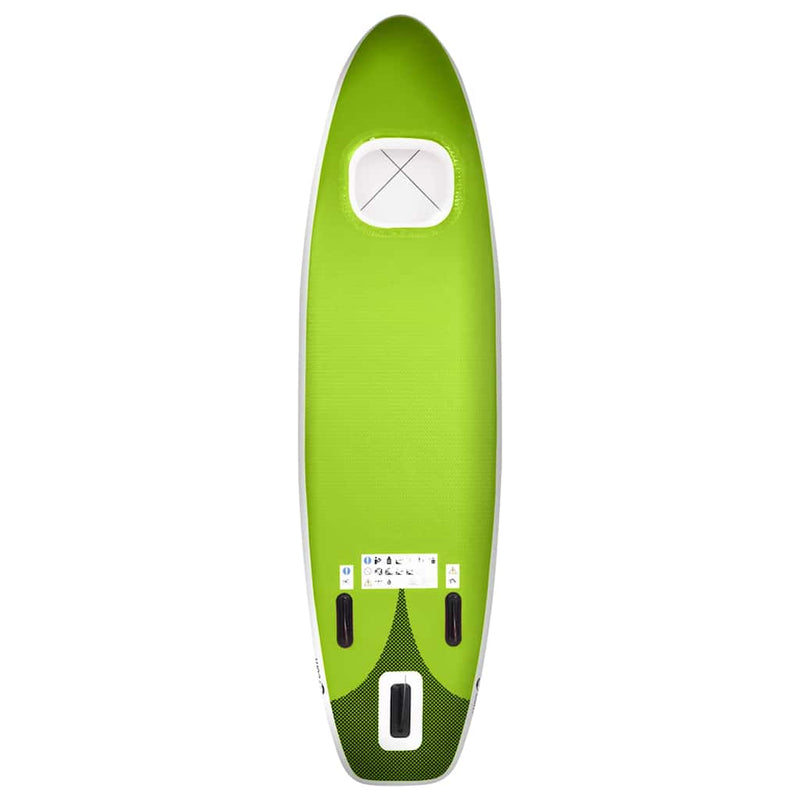 Set placă paddleboarding gonflabilă, verde, 300x76x10 cm