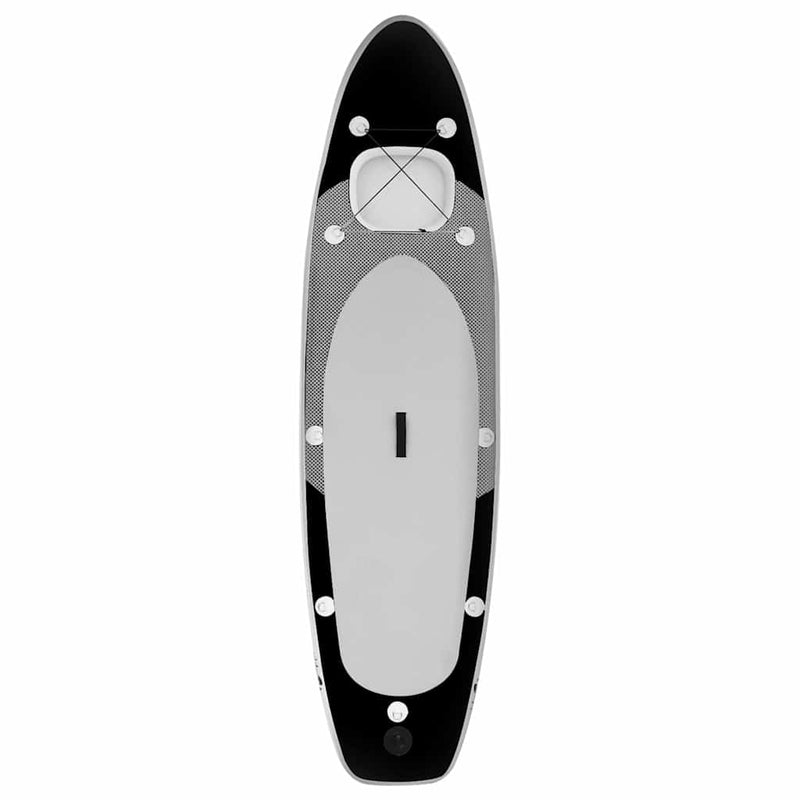 Set placă paddleboarding gonflabilă, negru, 300x76x10 cm