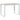 Birou de calculator, alb/stejar, 110x60x73 cm, lemn prelucrat