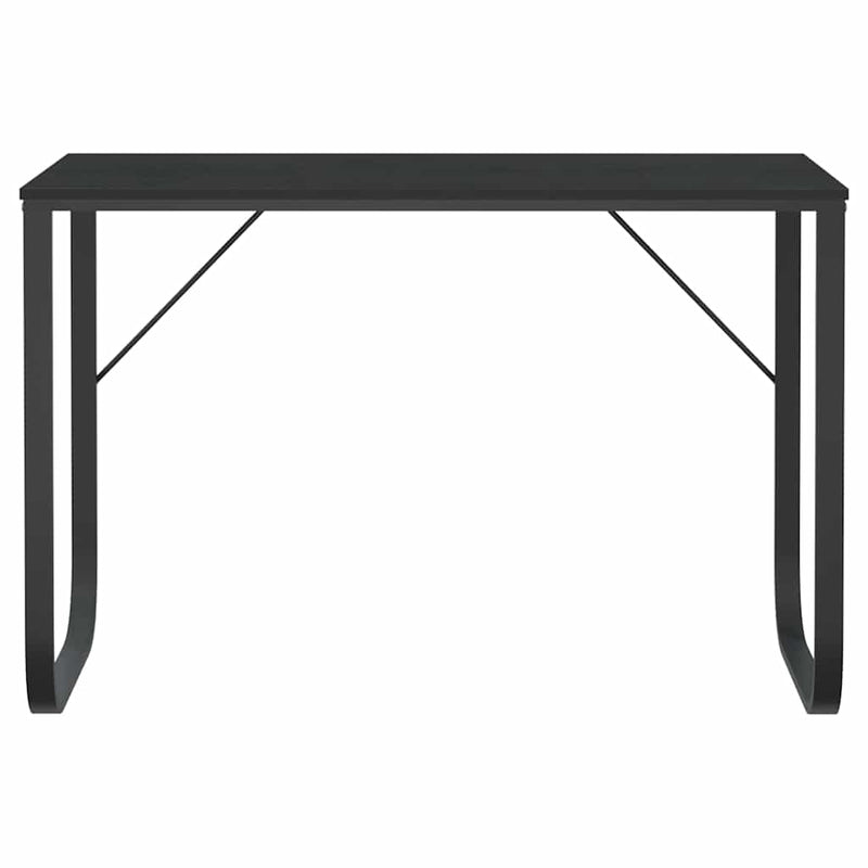 Birou de computer, alb, 110x60x73 cm, lemn prelucrat