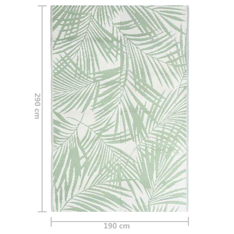 Covor de exterior, ARAKIL verde, 190x290 cm, PP