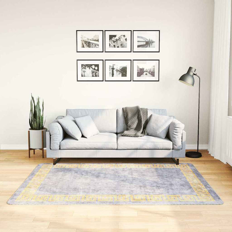 Covor lavabil, gri, 120x180 cm
