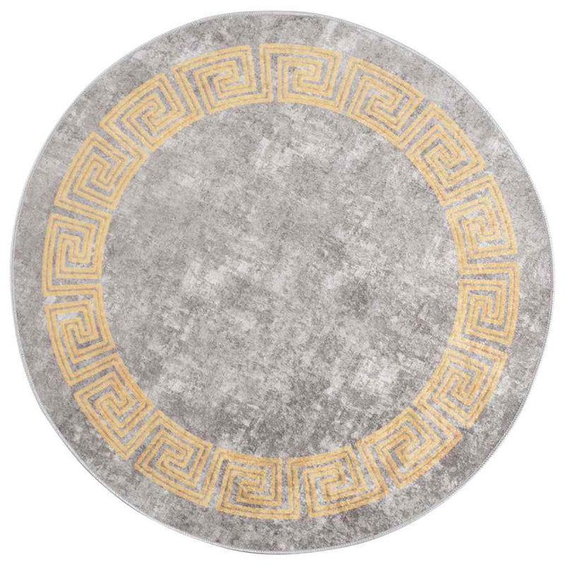 Covor lavabil, gri, φ120 cm