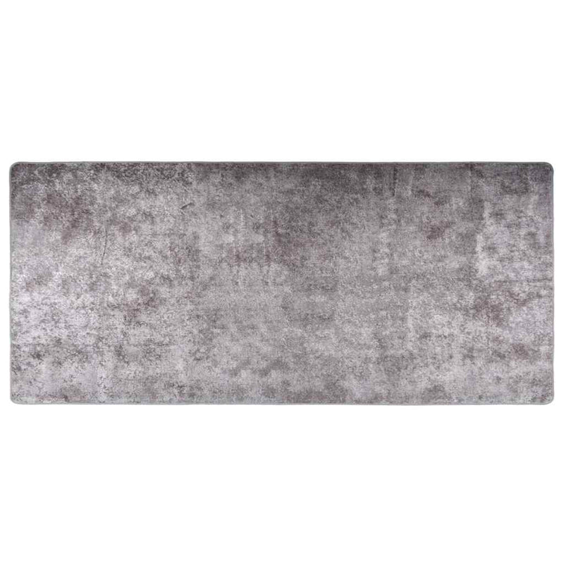 Covor lavabil, gri, 80x300 cm