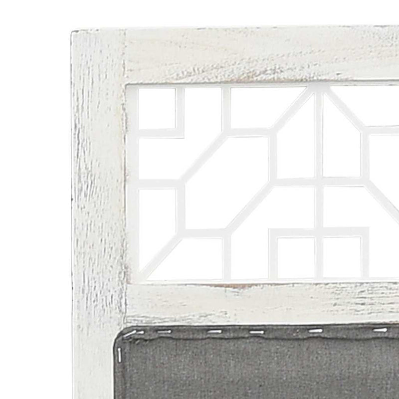 Paravan de cameră cu 3 panouri, gri, 105x165 cm, textil