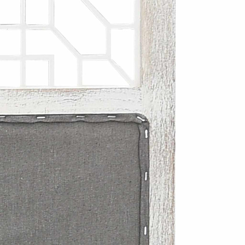 Paravan de cameră cu 3 panouri, gri, 105x165 cm, textil