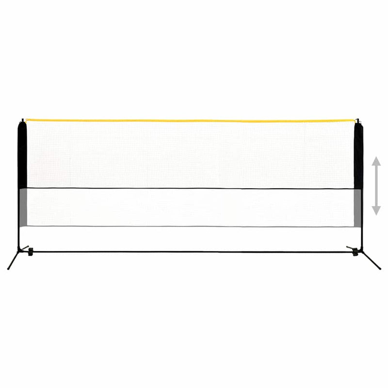 Plasă de badminton reglabilă, 400x103x94-158 cm, metal