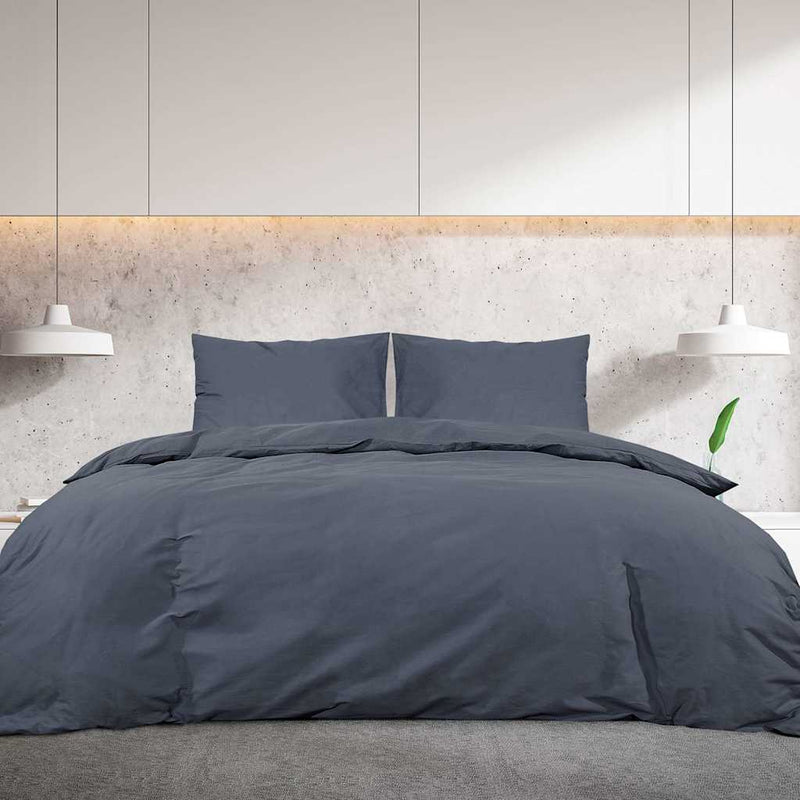Set cu husă de pilotă, antracit, 260x240 cm, microfibră