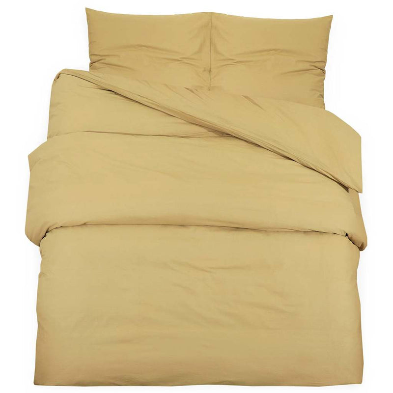 Set cu husă de pilotă, gri taupe, 200x200 cm, microfibră