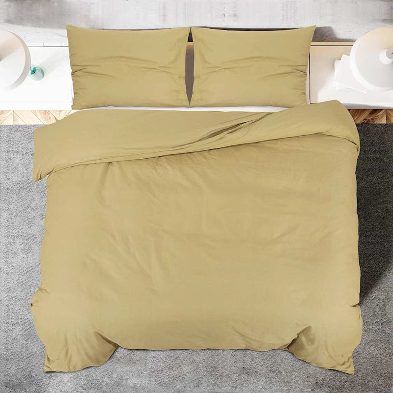 Set cu husă de pilotă, gri taupe, 200x200 cm, microfibră