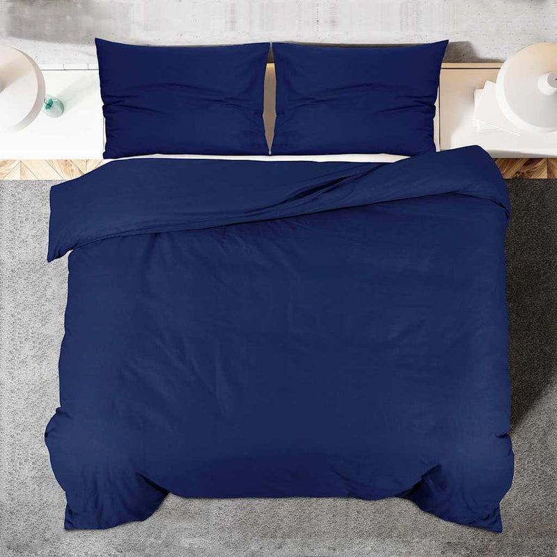 Set cu husă de pilotă, bleumarin, 260x240 cm, microfibră