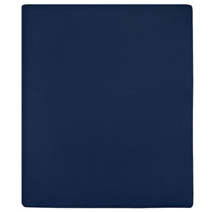Cearșaf de pat cu elastic, 2 buc., bleumarin, 90x200 cm, bumbac