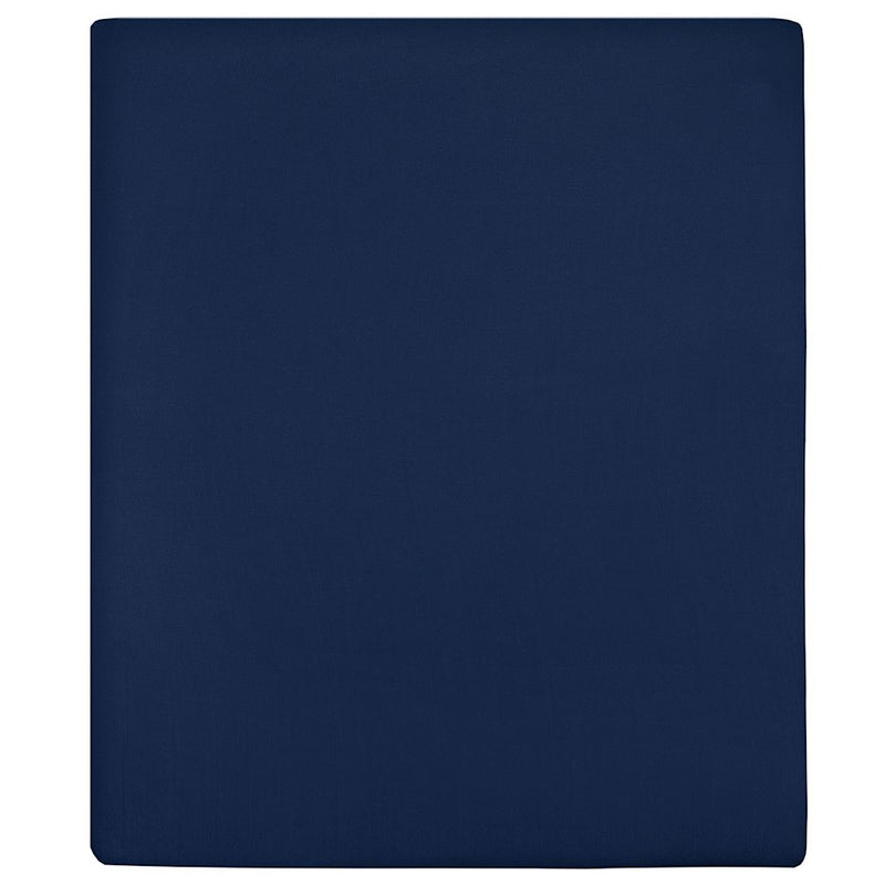 Cearșaf de pat cu elastic, 2 buc., bleumarin, 90x200 cm, bumbac