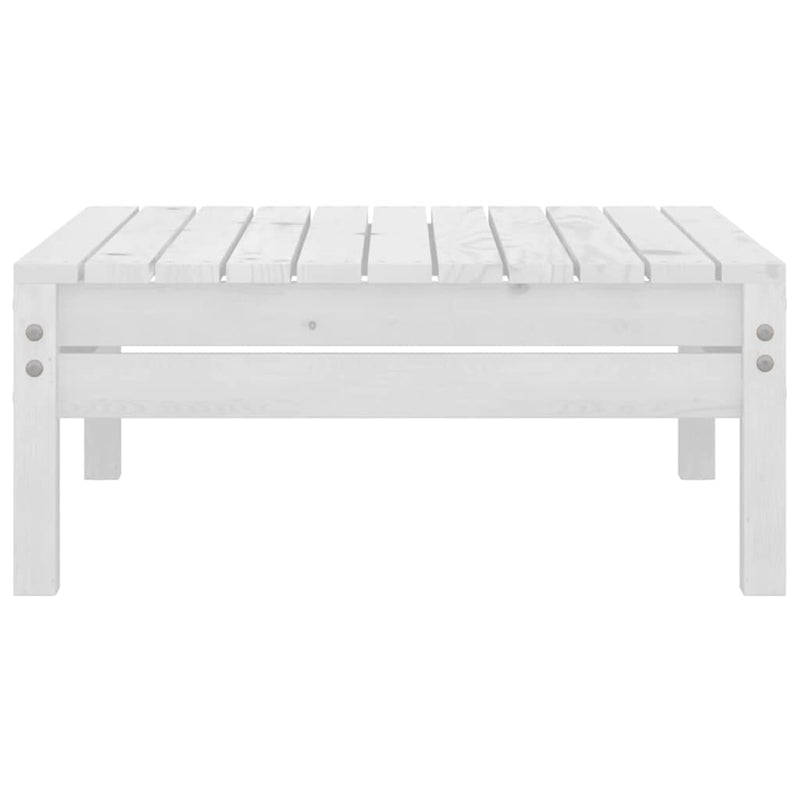 Set mobilier de grădină, 3 piese, alb, lemn masiv de pin