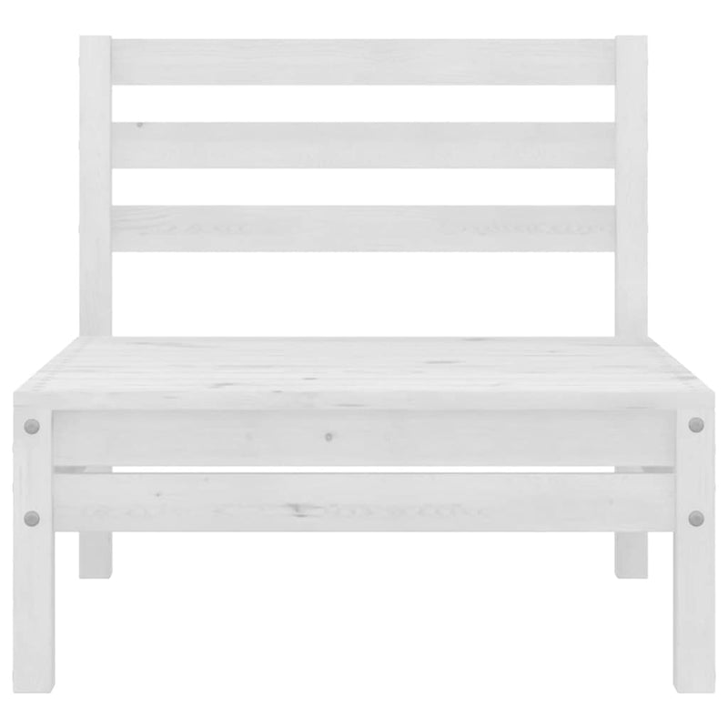 Set mobilier de grădină, 4 piese, alb, lemn masiv de pin