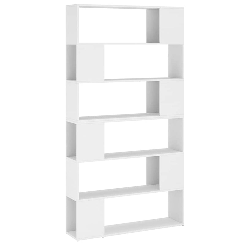 Bibliotecă/Separator cameră, alb, 100x24x188 cm