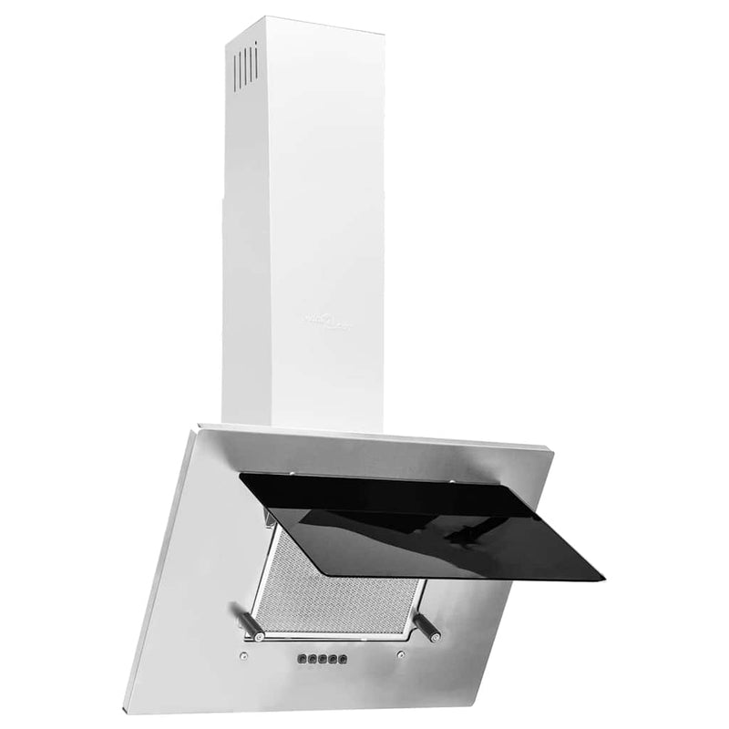 Hotă perete argintiu 60 cm oțel inoxidabil & sticlă securizată