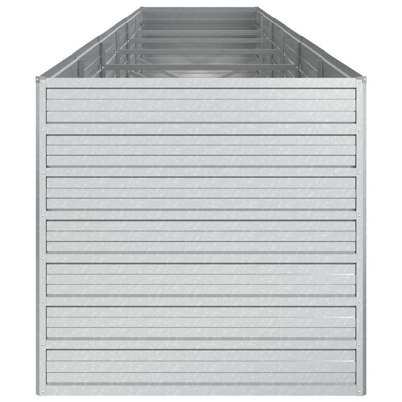 Strat înălțat de grădină argintiu 480x80x77 cm oțel galvanizat
