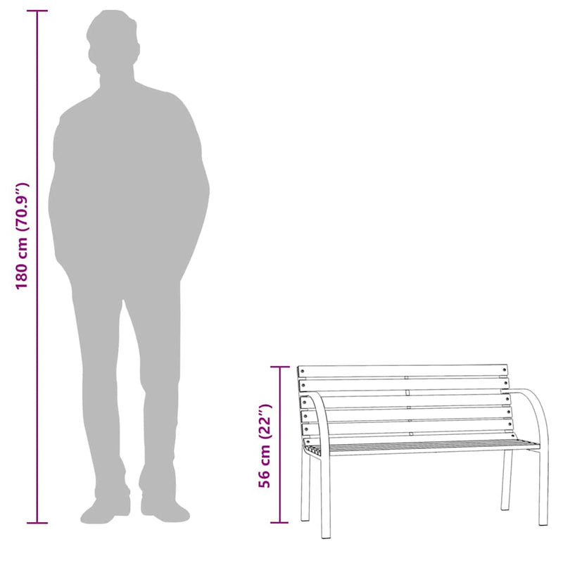 Bancă copii de grădină, 81 cm, lemn de brad chinezesc