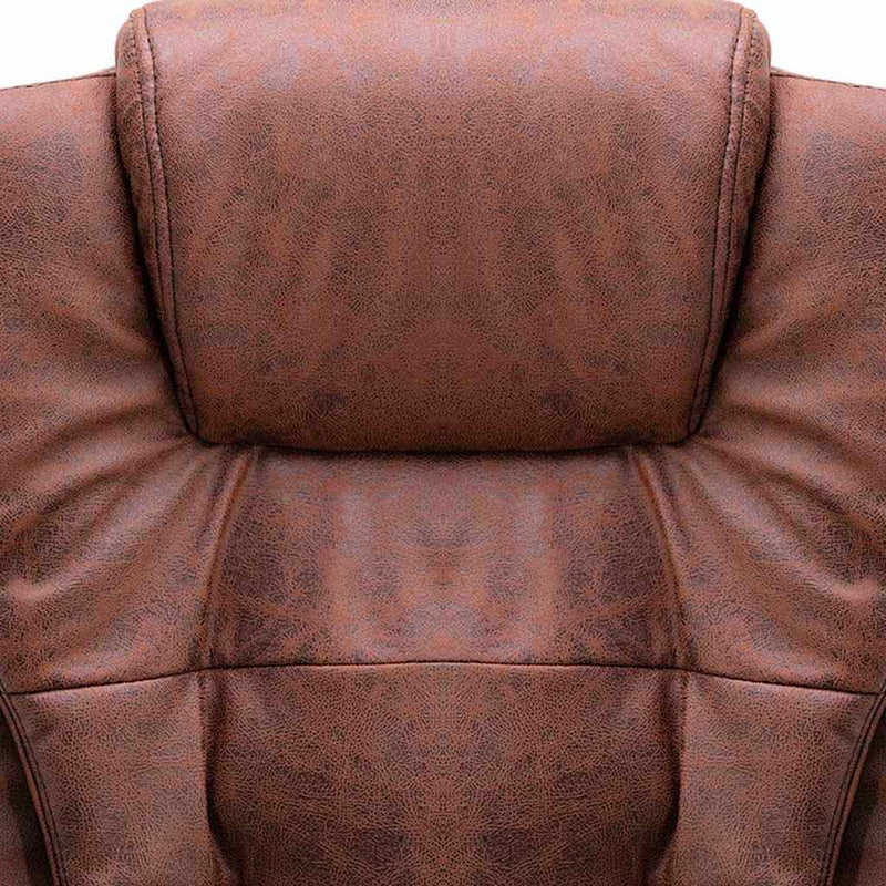 Scaun de birou, maro deschis, piele întoarsă ecologică