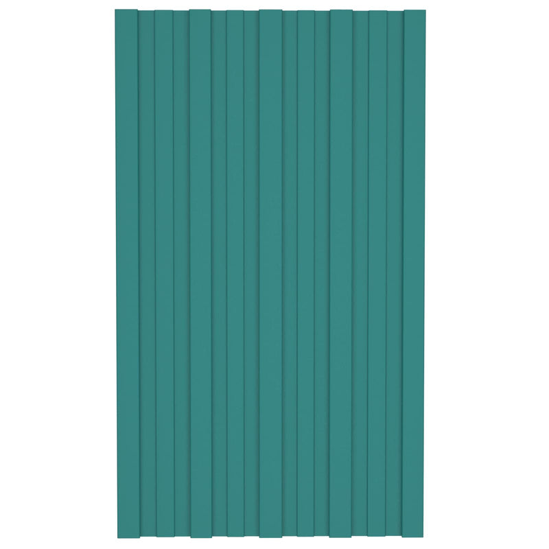 Panou de acoperiș 12 buc. Verde 80 x 45 cm Oțel galvanizat