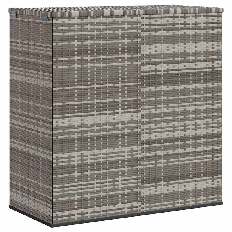 Ladă grădină pentru perne, gri, 100x49x103,5 cm, ratan PE