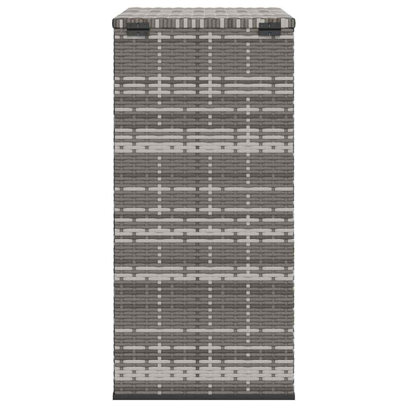 Ladă grădină pentru perne, gri, 100x49x103,5 cm, ratan PE
