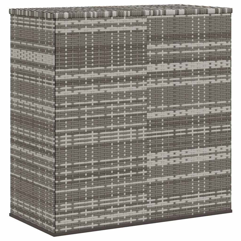 Ladă grădină pentru perne, gri, 100x49x103,5 cm, ratan PE