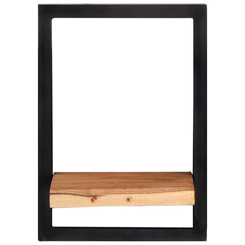 Rafturi de perete 2 buc. 25x25x35 cm lemn masiv acacia/oțel