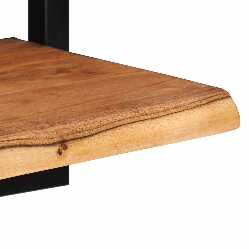 Rafturi de perete 2 buc. 25x25x35 cm lemn masiv acacia/oțel