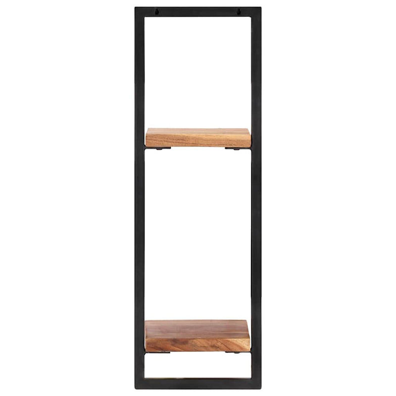 Rafturi de perete 2 buc. 25x25x75 cm lemn masiv acacia/oțel