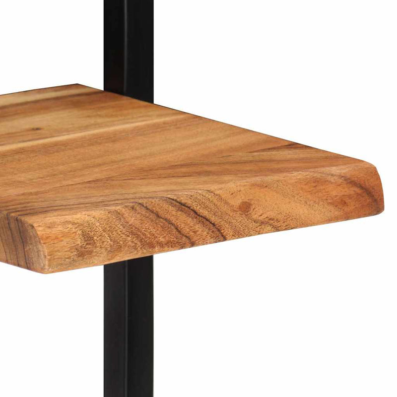 Rafturi de perete 2 buc. 25x25x75 cm lemn masiv acacia/oțel