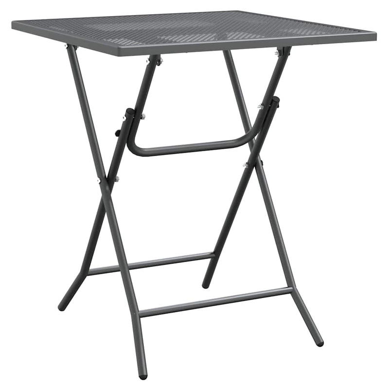Masă de grădină antracit 60x60x72 cm plasă metalică expandată