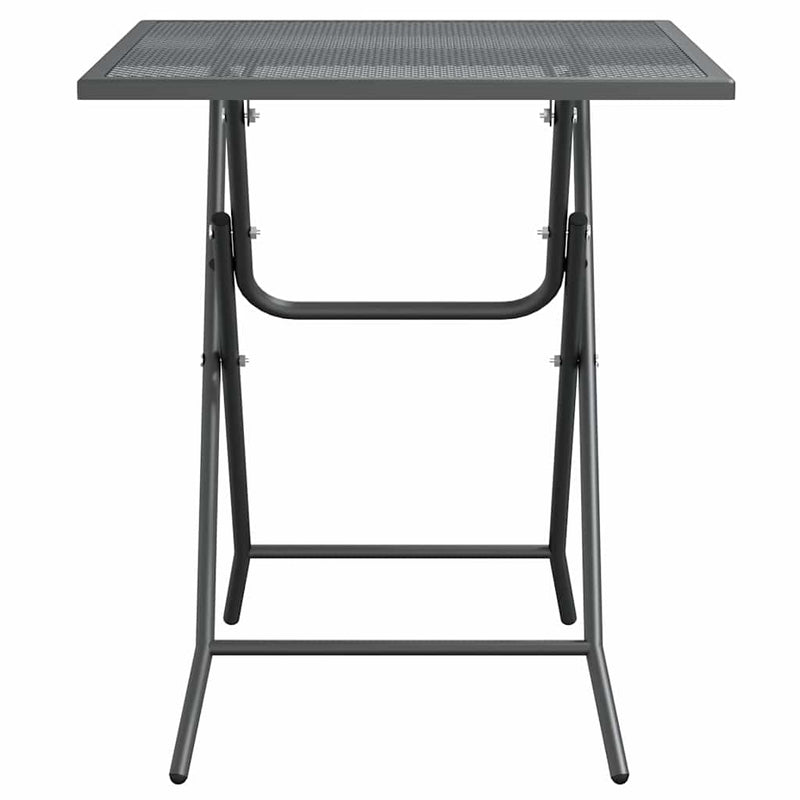 Masă de grădină antracit 60x60x72 cm plasă metalică expandată