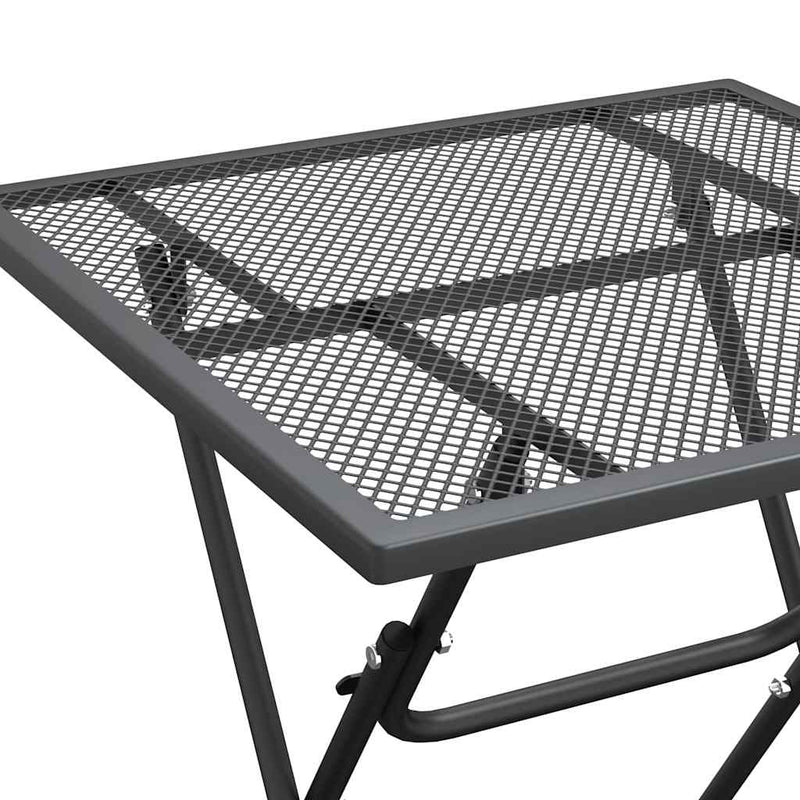 Masă de grădină antracit 60x60x72 cm plasă metalică expandată