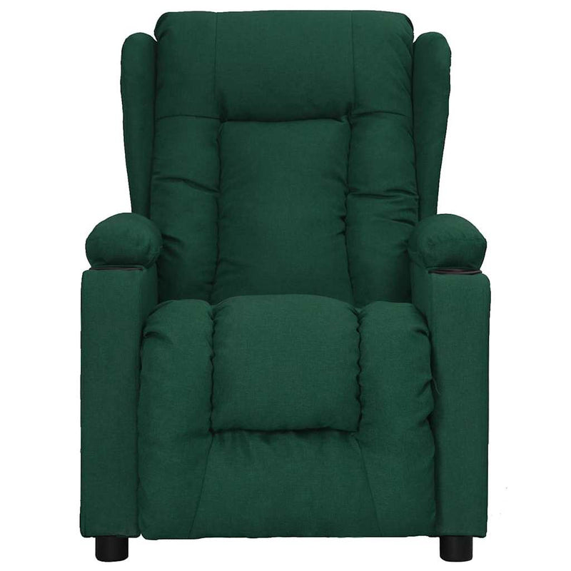 Fotoliu rabatabil, verde închis, material textil
