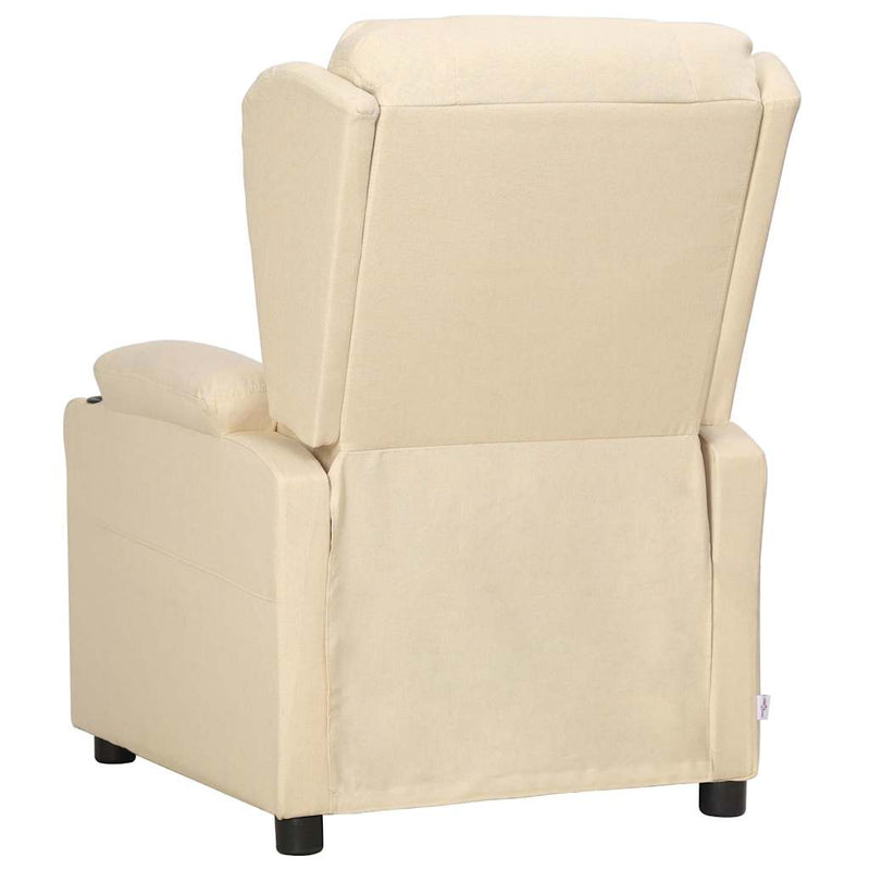 Fotoliu rabatabil, crem, material textil