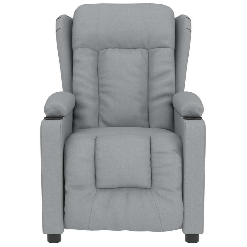Fotoliu de masaj, gri deschis, material textil
