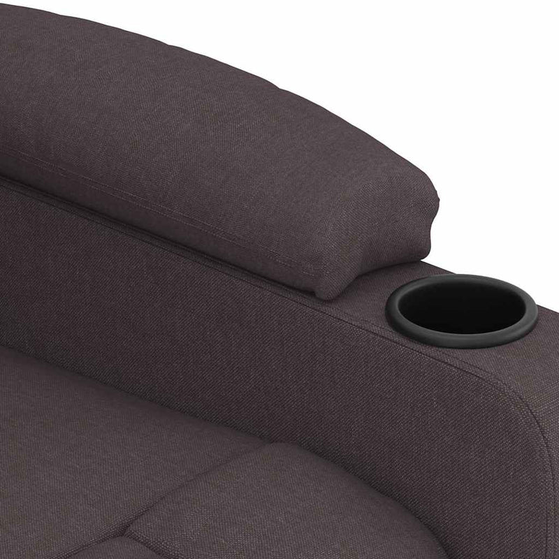 Fotoliu de masaj, maro închis, material textil