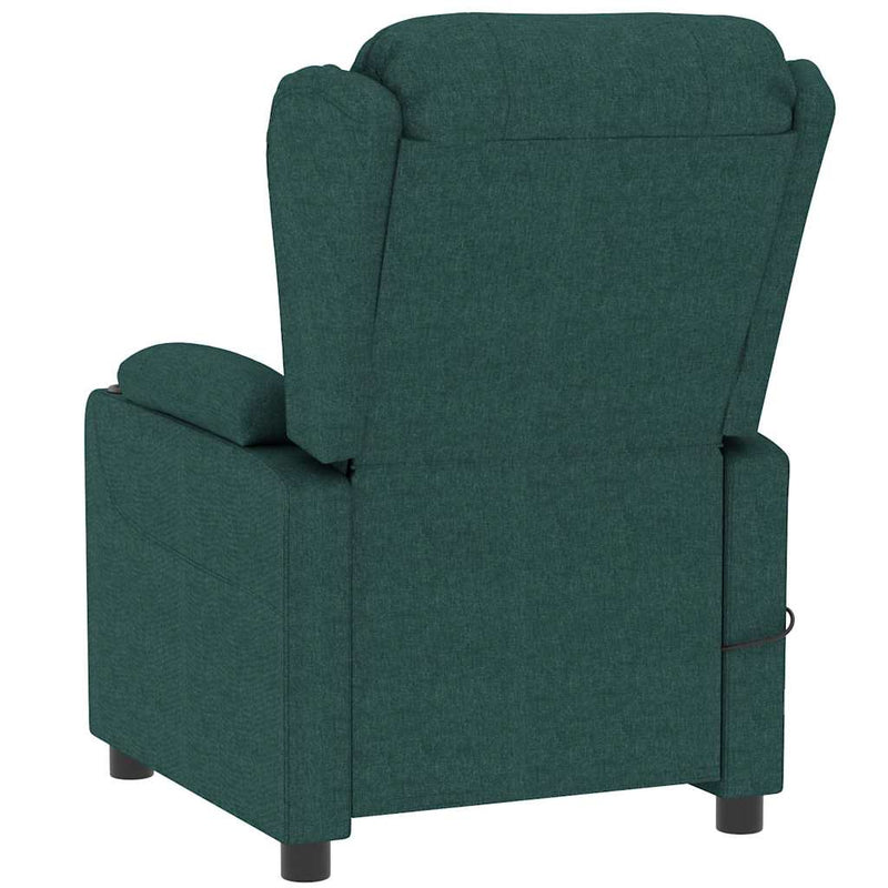 Fotoliu de masaj, verde închis, material textil