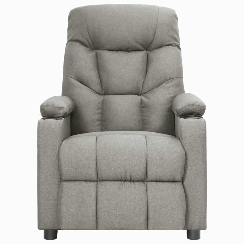 Fotoliu rabatabil, gri deschis, material textil