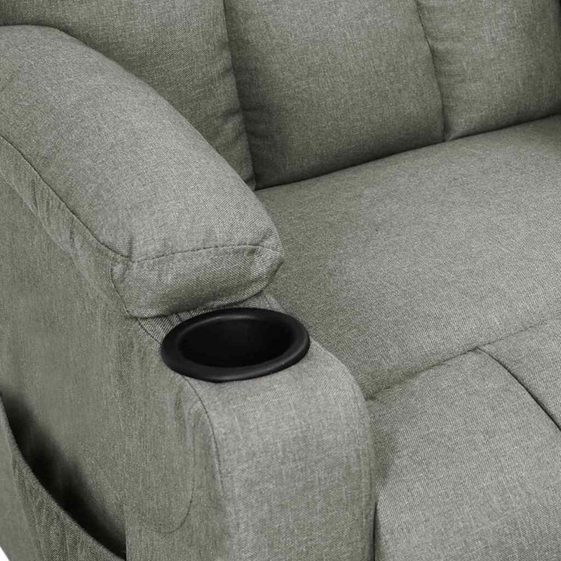 Fotoliu rabatabil, gri deschis, material textil