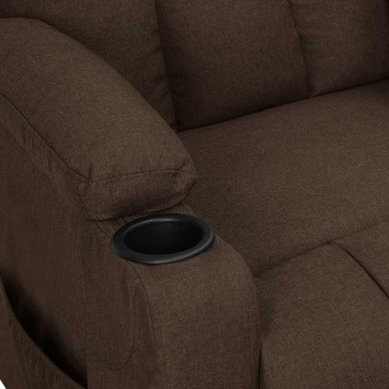 Fotoliu rabatabil, maro închis, material textil