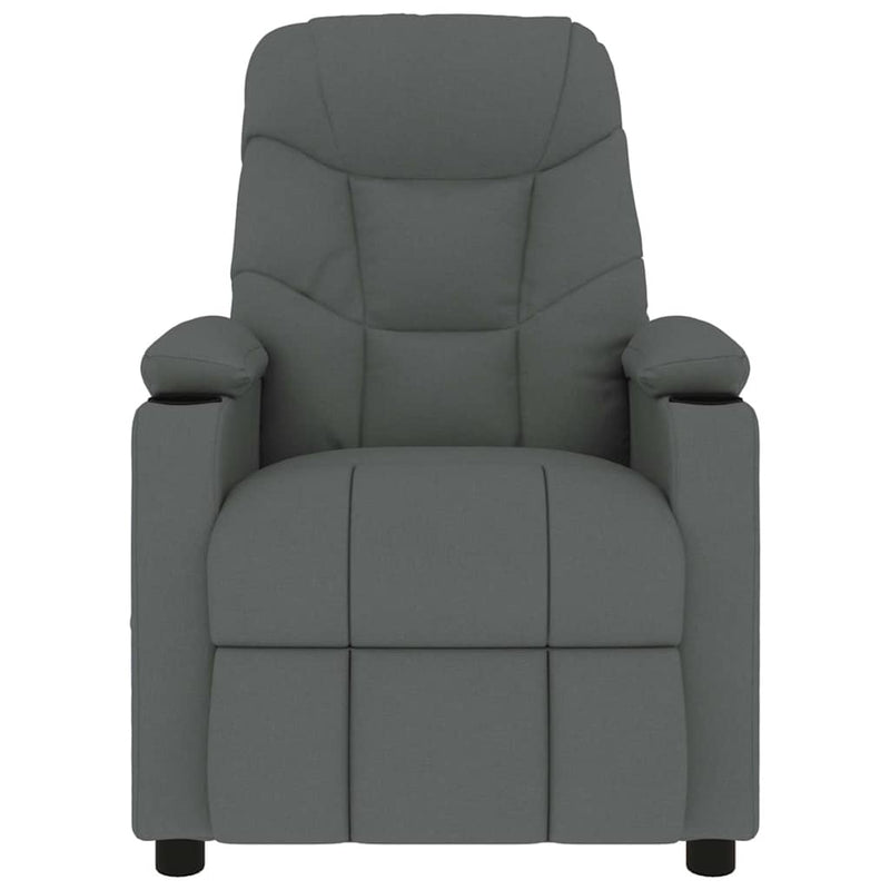 Fotoliu de masaj, gri închis, material textil