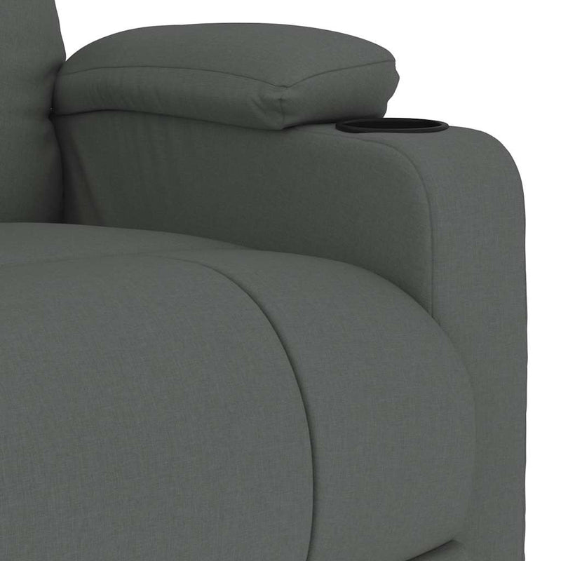 Fotoliu de masaj, gri închis, material textil