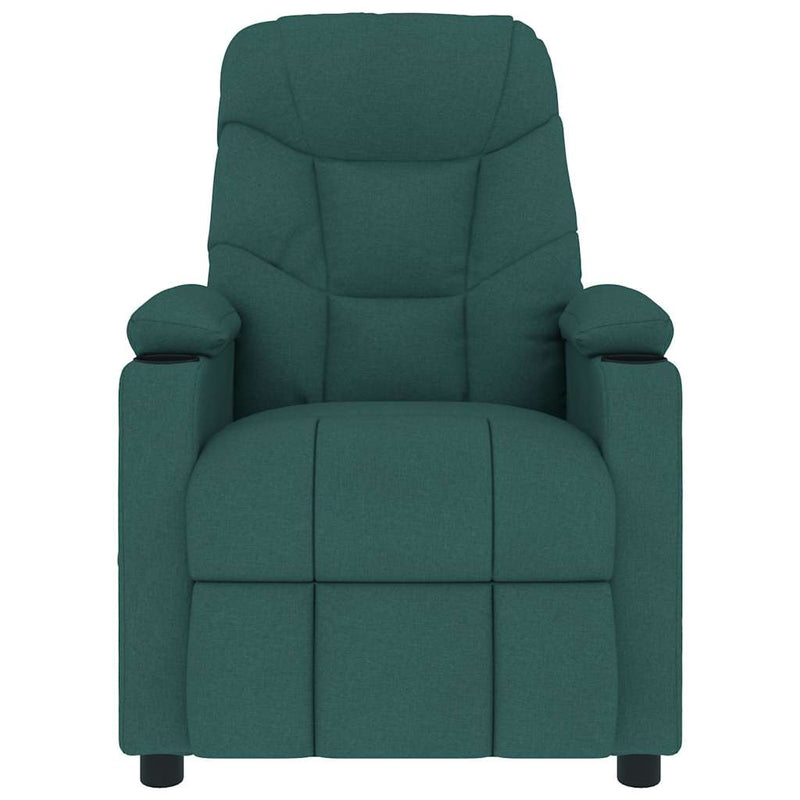 Fotoliu de masaj, verde închis, material textil