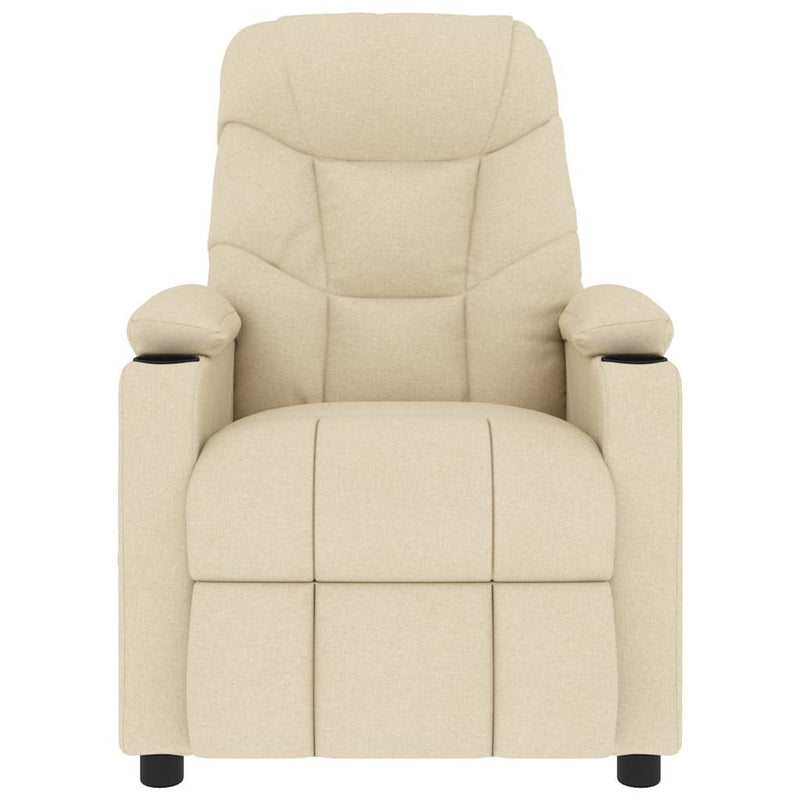 Fotoliu de masaj, crem, material textil