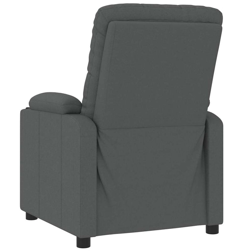 Fotoliu rabatabil, gri închis, material textil